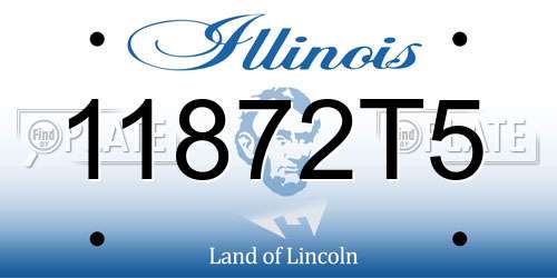 11872T5 Illinois License Plate