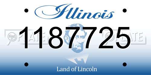 1187725 Illinois License Plate