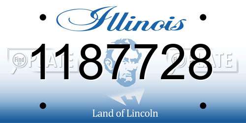 1187728 Illinois License Plate