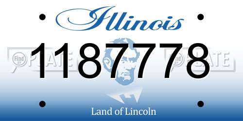 1187778 Illinois License Plate