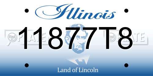 11877T8 Illinois License Plate