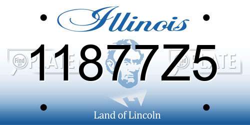 11877Z5 Illinois License Plate