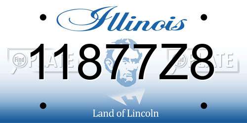 11877Z8 Illinois License Plate