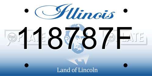 118787F Illinois License Plate