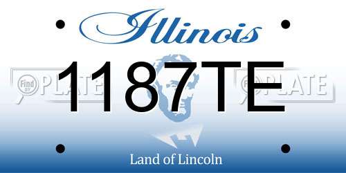 1187TE Illinois License Plate