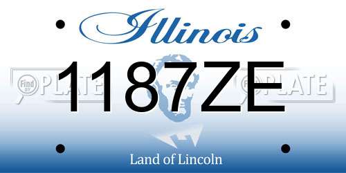 1187ZE Illinois License Plate
