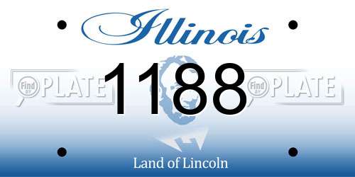 1188 Illinois License Plate