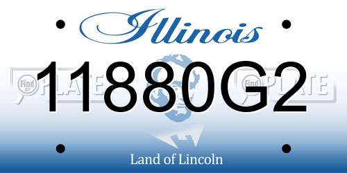 11880G2 Illinois License Plate