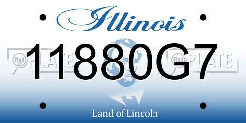 11880G7 Illinois License Plate