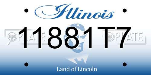 11881T7 Illinois License Plate