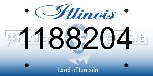1188204 Illinois License Plate