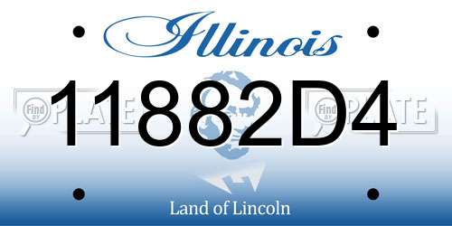 11882D4 Illinois License Plate