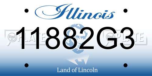 11882G3 Illinois License Plate