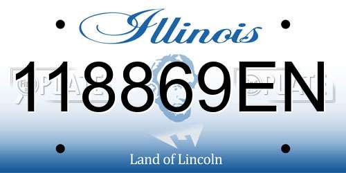 118869EN Illinois License Plate