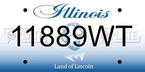 11889WT Illinois License Plate