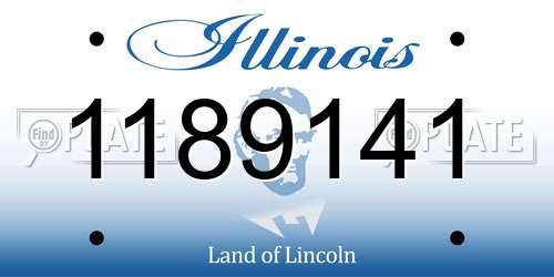 1189141 Illinois License Plate