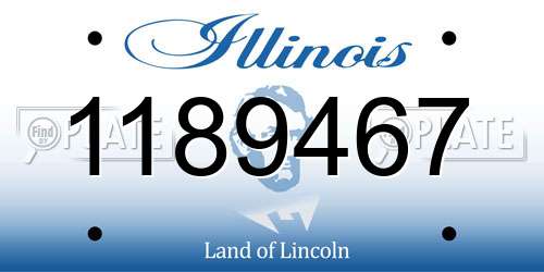 1189467 Illinois License Plate