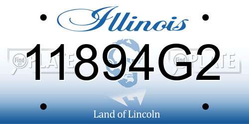 11894G2 Illinois License Plate