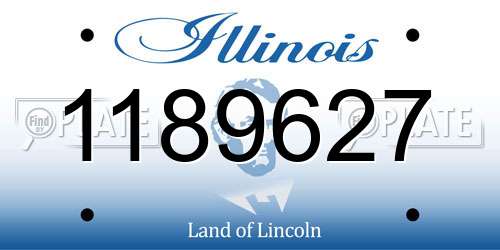 1189627 Illinois License Plate