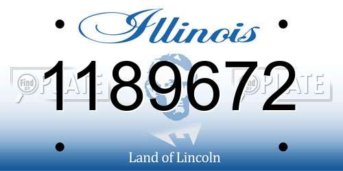 1189672 Illinois License Plate