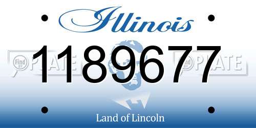 1189677 Illinois License Plate