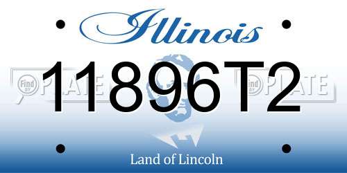 11896T2 Illinois License Plate