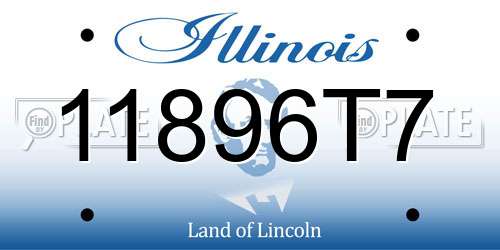 11896T7 Illinois License Plate