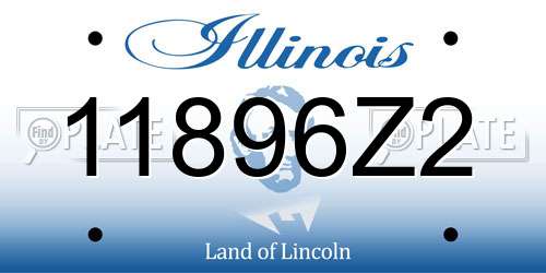 11896Z2 Illinois License Plate