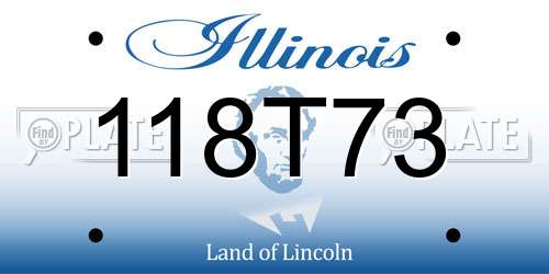 118T73 Illinois License Plate