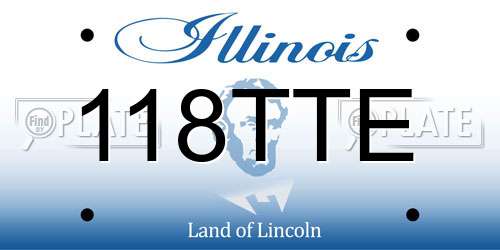 118TTE Illinois License Plate