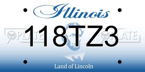 118TZ3 Illinois License Plate