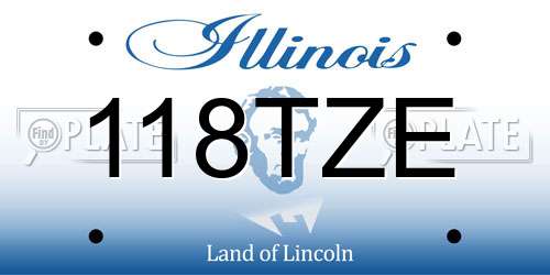 118TZE Illinois License Plate