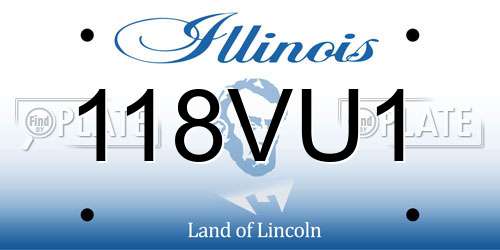 118VU1 Illinois License Plate
