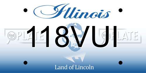 118VUI Illinois License Plate