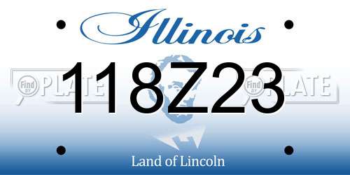 118Z23 Illinois License Plate