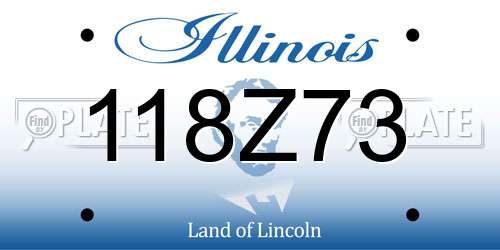 118Z73 Illinois License Plate