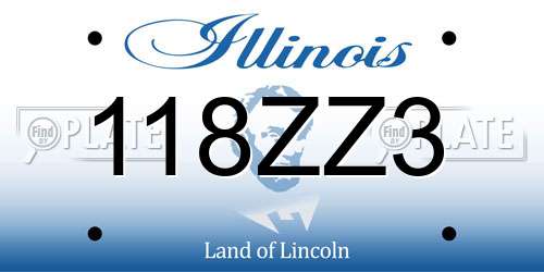 118ZZ3 Illinois License Plate