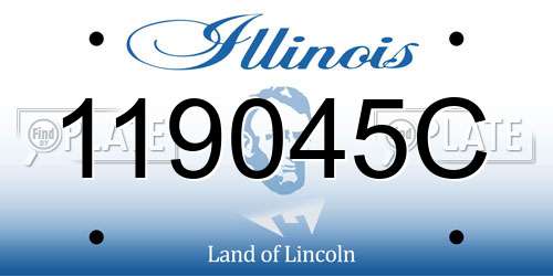 119045C Illinois License Plate