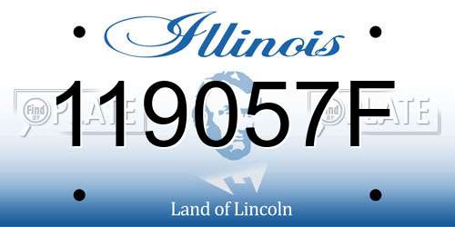 119057F Illinois License Plate