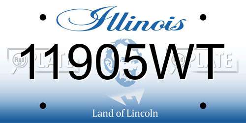 11905WT Illinois License Plate