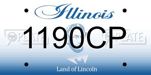 1190CP Illinois License Plate