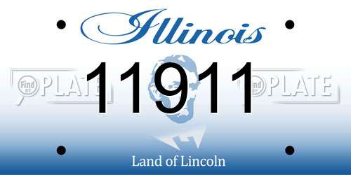 11911 Illinois License Plate