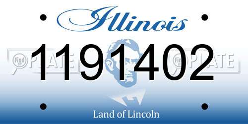 1191402 Illinois License Plate