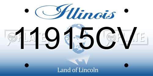 11915CV Illinois License Plate