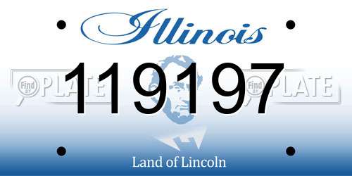 119197 Illinois License Plate