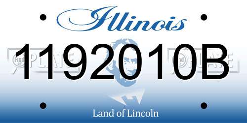 1192010B Illinois License Plate