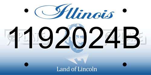 1192024B Illinois License Plate