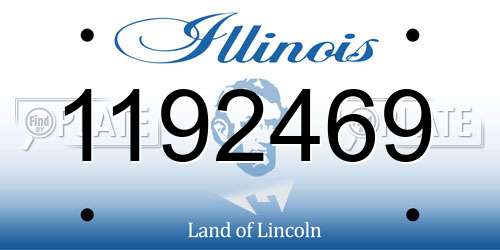 1192469 Illinois License Plate