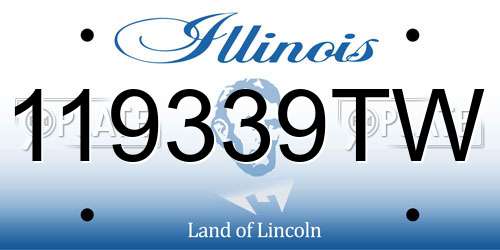 119339TW Illinois License Plate