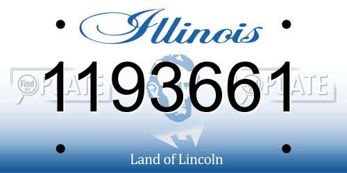 1193661 Illinois License Plate